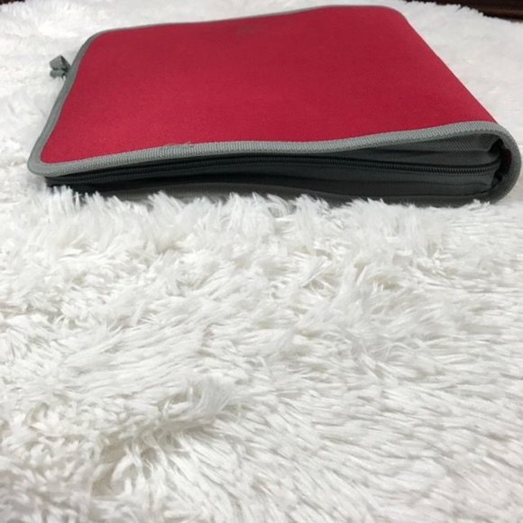 Wolfgang Puck Sturdy Canvas Red Gray Zip Around Chef Carry Case - Picture 8 of 12